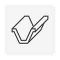 Gutter shape icon Royalty Free Stock Photo