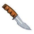 Gutting knife or hunting dirk, vector icon