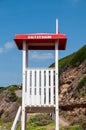Sardinia. Arbus. Costa Verde, Green Coast, touristic district. Beach of Gutturu de Flumini. Lifeguard watch tower