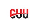 GUU Letter Initial Logo Design Vector Illustration Royalty Free Stock Photo