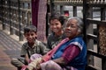 Guwahati India January 15/20. Baggers on street with children's and with smile