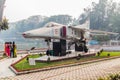 GUWAHATI, INDIA - JANUARY 31, 2017: Mig-27 jet aircraft at Dighalipukhuri War Memorial in Guwahati, Ind