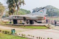 GUWAHATI, INDIA - JANUARY 31, 2017: Mig-27 jet aircraft at Dighalipukhuri War Memorial in Guwahati, Ind