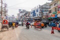 GUWAHATI, INDIA - JANUARY 31, 2017: Street traffic in Guwahati, Assam state, Ind