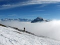 Guy above the clouds