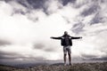 Guy or bearded man at cold weather. Royalty Free Stock Photo