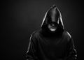 Guy in a black robe Royalty Free Stock Photo