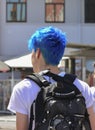 Guy with blue hair