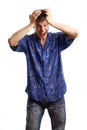 Guy in the blue shirt series Royalty Free Stock Photo
