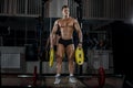 Guy bodybuilder with barbell Royalty Free Stock Photo