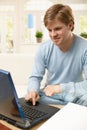 Guy browsing internet Royalty Free Stock Photo