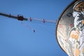 Guy bungee jumping from the Orlando Towers in Soweto