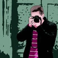 The guy with the camera. Illustration