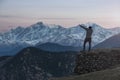 Guy Dabbing in the Himalaya Mountain Range