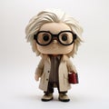 Harper Vinyl Toy: Dark White And Bronze Pop Figure With Glasses