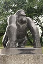 Statue of Guy the gorilla Crystal Palace Park, London, United Kingdom.