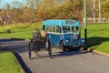 1953 Guy GS Special Bus passing a Horse and Trap.