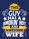 This guy has a smokin` hot and Awesome Wife Royalty Free Stock Photo