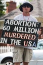 Guy Holds Sign In One Man Atlanta Anti Abortion Protest