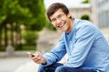 Guy with mobile phone Royalty Free Stock Photo