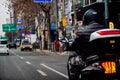 Guy on a motorcycle in Korea Royalty Free Stock Photo