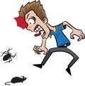A guy scared of mouse and spider