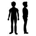 Guy silhouette black graceful handsome