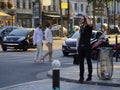 Guy on street in Paris Royalty Free Stock Photo