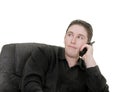 Guy talking on phone Royalty Free Stock Photo