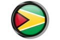 Guyana flag in the button pin Isolated on White Background Royalty Free Stock Photo