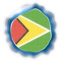 Guyana flag in frame. Royalty Free Stock Photo