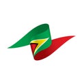 Guyana flag, illustration Royalty Free Stock Photo