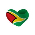 Guyana flag, illustration Royalty Free Stock Photo