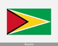 National Flag of Guyana. Guyanese Country Flag. Co-operative Republic of Guyana Detailed Banner. EPS Vector Illustration Cut File Royalty Free Stock Photo