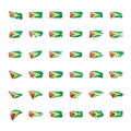 Guyana flag, vector illustration on a white background. Royalty Free Stock Photo