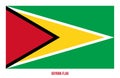 Guyana Flag Vector Illustration on White Background. Guyana National Flag Royalty Free Stock Photo