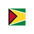 Guyana flag vector square icon - illustration. Flag of Guyana. Abstract concept, icon, square, button Royalty Free Stock Photo