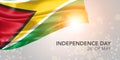 Guyana happy independence day vector banner, greeting card