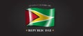 Guyana happy republic day greeting card, banner with template text vector illustration Royalty Free Stock Photo
