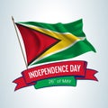 Guyana independence day greeting card, banner, square vector illustration Royalty Free Stock Photo