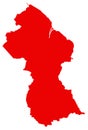 Guyana map - Co-operative Republic of Guyana