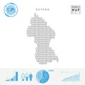 Guyana People Icon Map. Stylized Vector Silhouette of Guyana. Population Growth and Aging Infographics Royalty Free Stock Photo