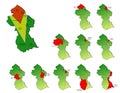 Guyana provinces maps