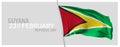 Guyana republic day greeting card, banner with template text vector illustration Royalty Free Stock Photo