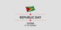 Guyana republic day greeting card, banner, vector illustration Royalty Free Stock Photo