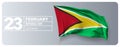 Guyana republic day greeting card, banner vector illustration. Royalty Free Stock Photo