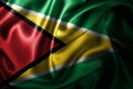 Guyana Silk Satin Flag Royalty Free Stock Photo