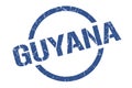 Guyana stamp. Guyana grunge round isolated sign. Royalty Free Stock Photo