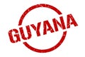 Guyana stamp. Guyana grunge round isolated sign. Royalty Free Stock Photo