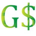 Guyanese dollar of Guyana. currency symbol icon